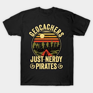 Geocacher Just Nerdy Pirates Geocaching T-Shirt